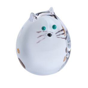 Caithness Glass Purrfect - White Spotty Kitten