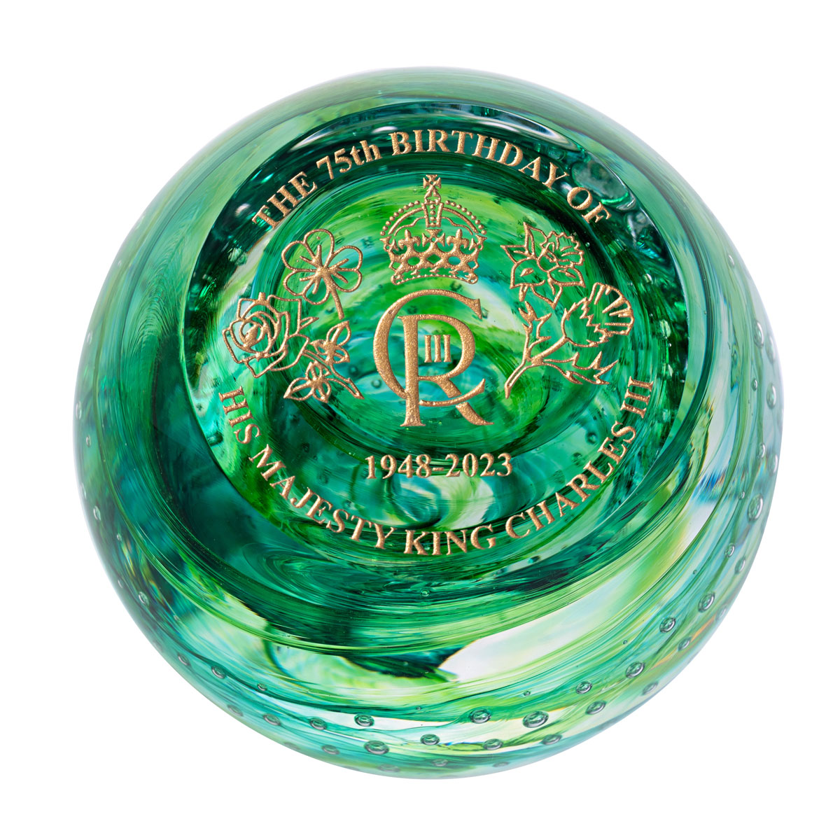 King Charles 75th Birthday Unlimited Paperweight